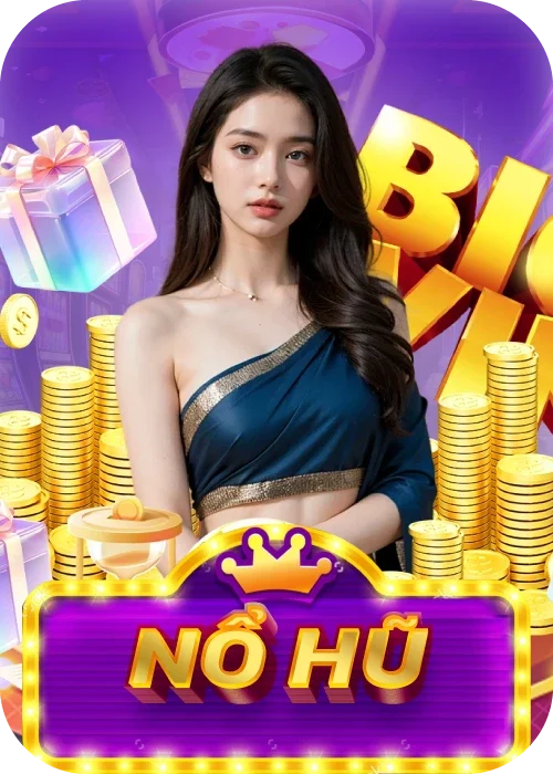 Thẻ sảnh nổ hũ SUN52 với người mẫu và nút vào chơi