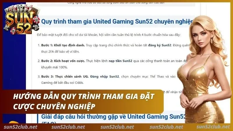 Các bước đăng ký, nạp tiền và chọn sảnh UG trong hướng dẫn Sun52
